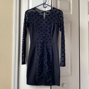 Guess mini Black Dress, Sz S polka dot
